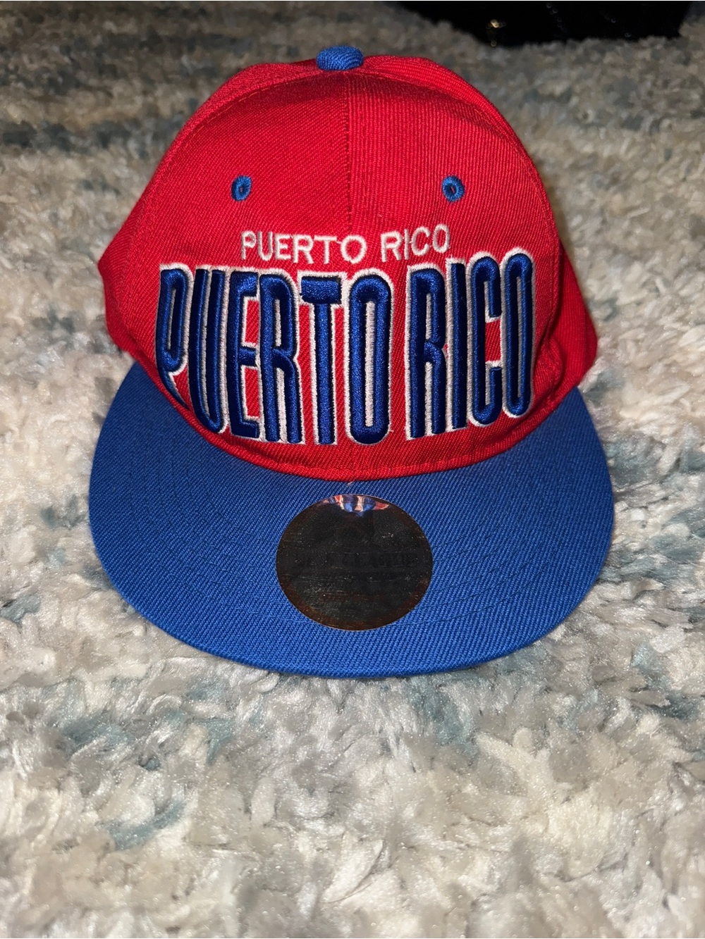 Puerto Rico Men’s Snapback Hat - Red & Blue